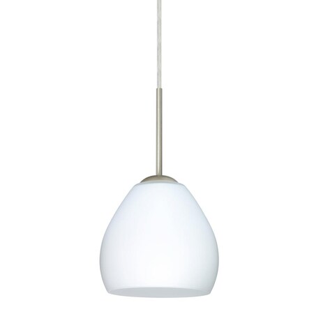 Besa Lighting Besa Bolla Pendant Satin Nickel Opal Matte 1x40W G9 1BT-412207-HAL-SN